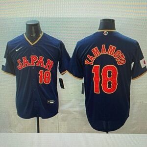 Yoshinobu Yamamoto Navy Stitched Jersey❤️